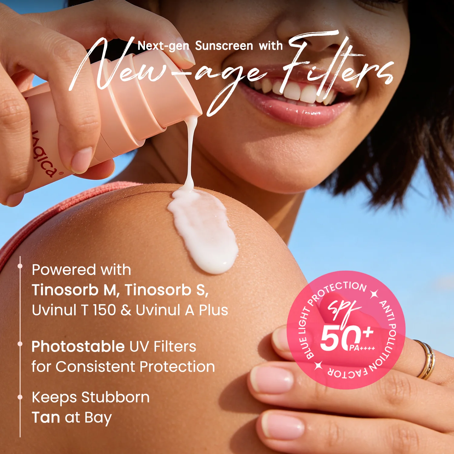 Detan+ Dewy Sunscreen In-Vivo Tested SPF 50+ PA++++ with Cherry Tomato & HA - 50 g - Image 5