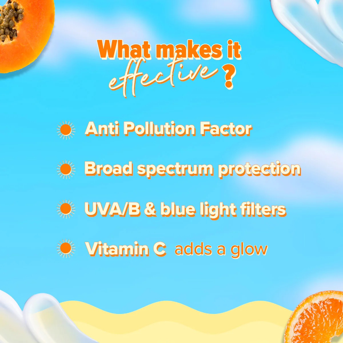 FREEBIE Glow+ Dewy Sunscreen with SPF 50+ & PA++++ for UVA/B & Blue Light Protection & No White Cast - 80g - Image 5