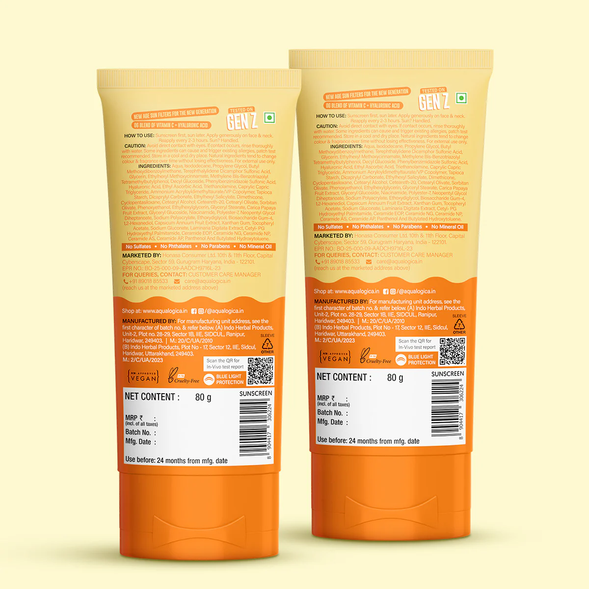 Offer : Glow+Dewy Gel Sunscreen In-Vivo Tested SPF 50+ PA++++ with Papaya & Vitamin C - 80g (Pack of 2) - Image 12